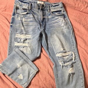 KanCan Light Blue Distressed Boyfriend Jeans